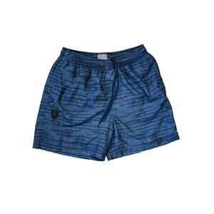 Ferrari Men’s Swim Trunks Blue Camo Patterned Board Shorts Size L